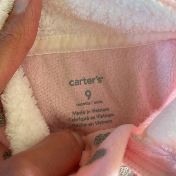 Carters Baby Girl Full Body Fleece - size 9M - Picture 4 of 6